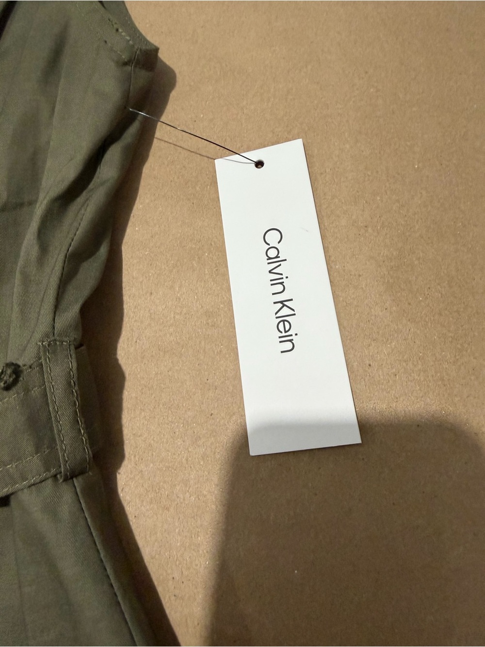 Olive Green Calvin Klein Dress - Picture 7 of 9